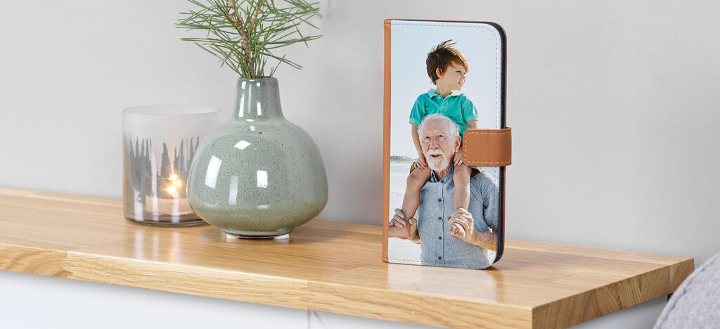 Custodia smartphone personalizzata con foto di famiglia.