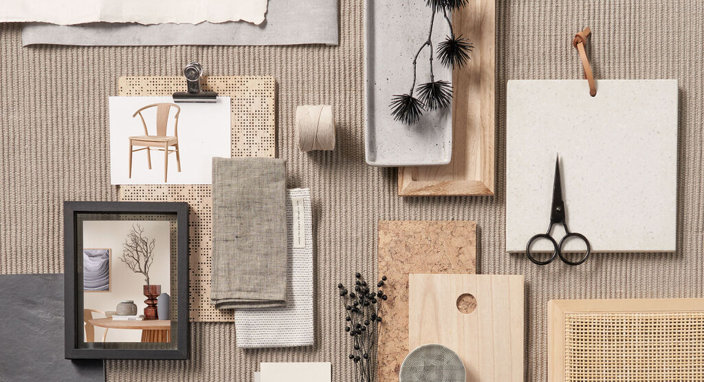 Collage elegante con materiali creativi e design